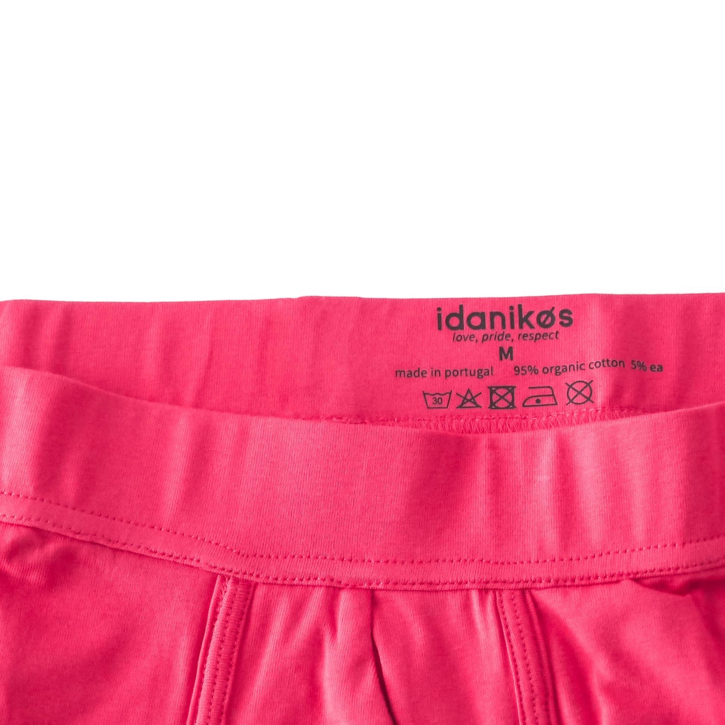 organic cotton boxer brief - pink - Idanikos